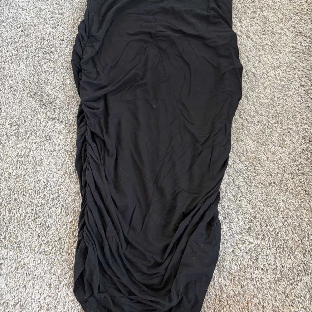 Angel Maternity Black Ruched Skirt